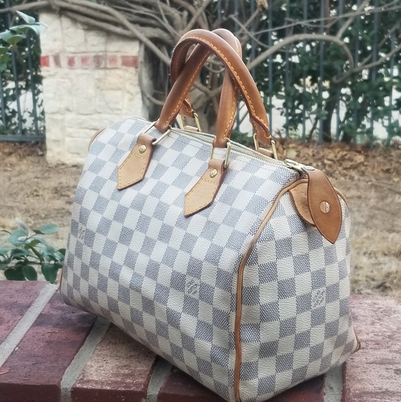 Extra pictures Auth Louis Vuitton Speedy Azur 25 - Picture 7 of 13
